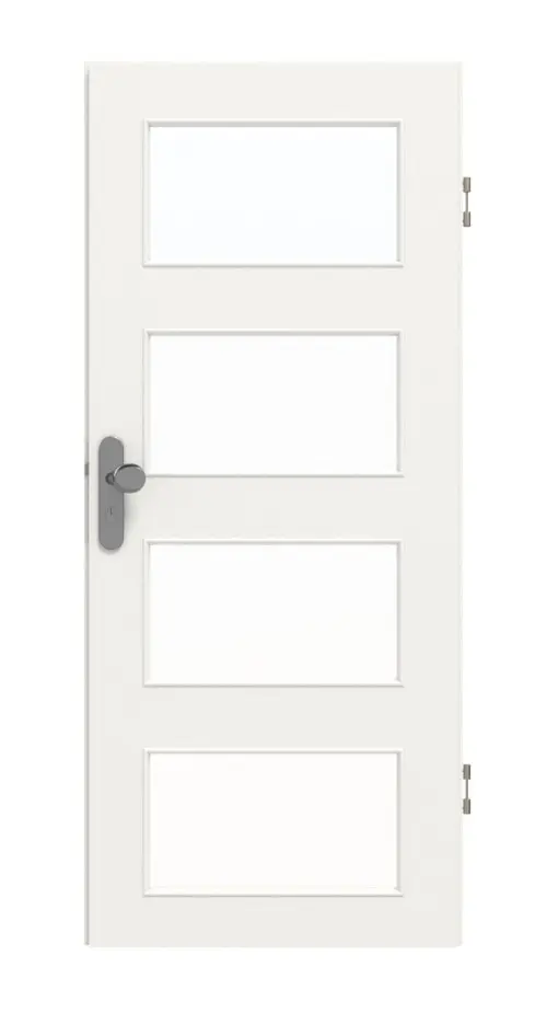 GARANT drzwi wejściowe do mieszkania biały lakier 9016 GHK08 z przeszkleniem LA-11