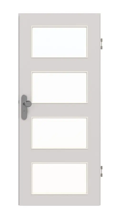 GARANT drzwi wejściowe do mieszkania U12188SD jasnoszary GHK08 z przeszkleniem LA-11