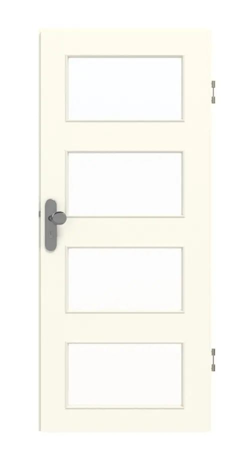 GARANT drzwi wejściowe do mieszkania W980ST15 biel platynowa GHK08 z przeszkleniem LA-11
