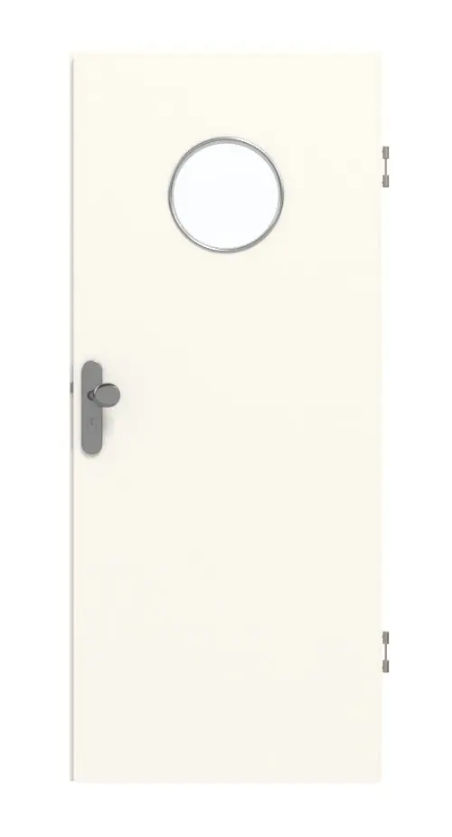 GARANT drzwi wejściowe do mieszkania 0105-60 Pearl White CePaL z przeszkleniem LA-12