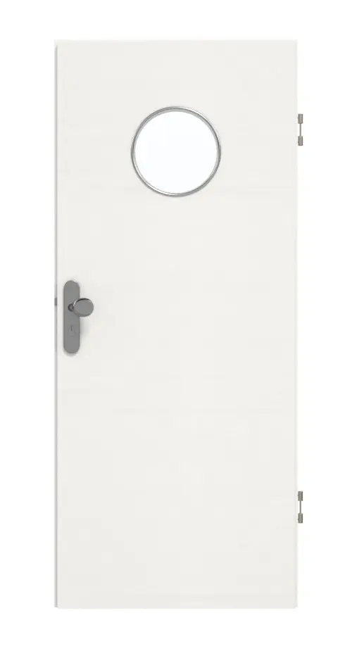 GARANT drzwi wejściowe do mieszkania, układ pionowy, Authentic Bianco CePaL z przeszkleniem LA-12.