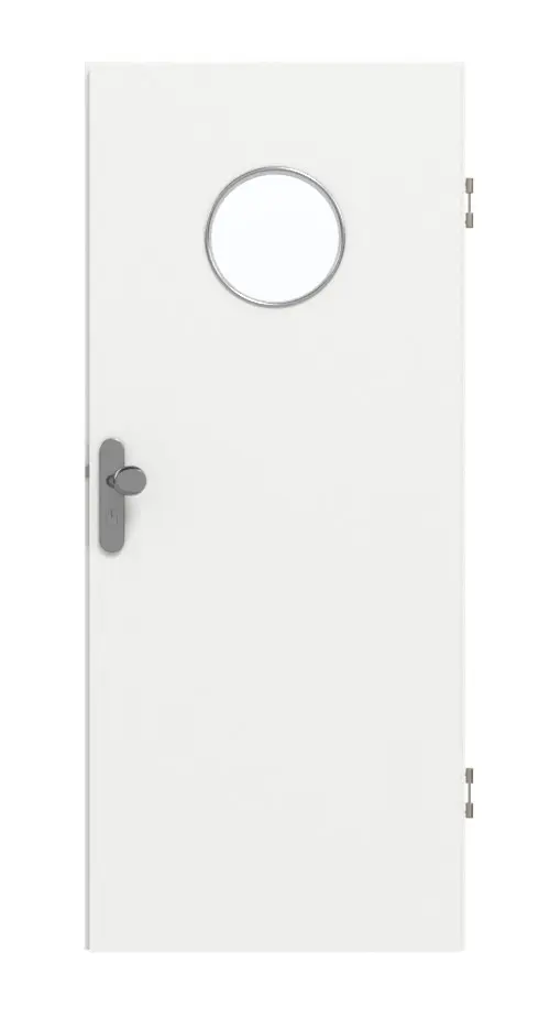 GARANT drzwi wejściowe do mieszkania D354-60 Designer White Resopal z przeszkleniem LA-12