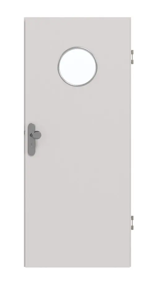 GARANT drzwi wejściowe do mieszkania U12188SD jasnoszary GHK08 z przeszkleniem LA-12
