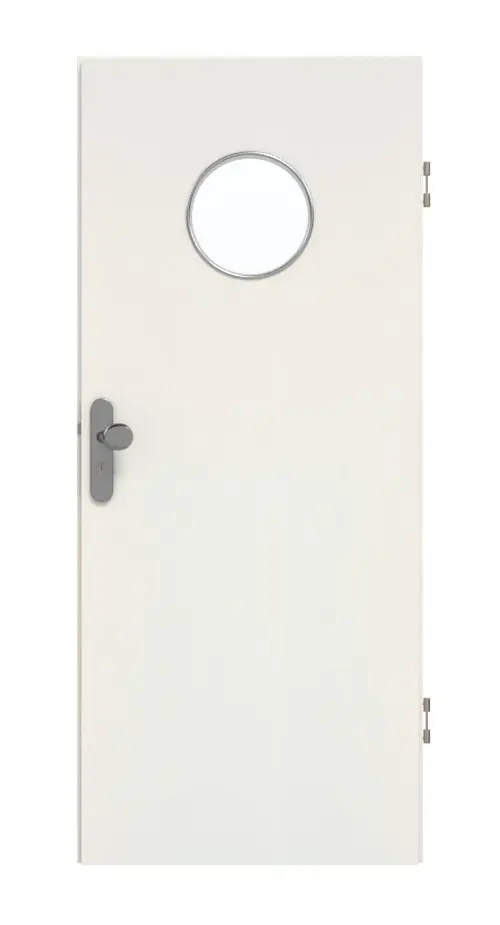 GARANT Drzwi wejściowe do mieszkania, Biel ze strukturą Premium GCK08 z przeszkleniem LA-12
