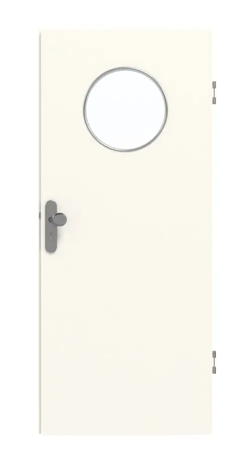 GARANT drzwi wejściowe do mieszkania 0105-60 Pearl White CePaL z przeszkleniem LA-13