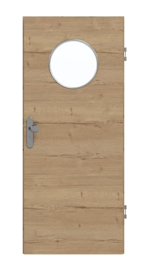 GARANT Drzwi wejściowe do mieszkania Quer Authentic Risseiche GCK08 z przeszkleniem LA-13