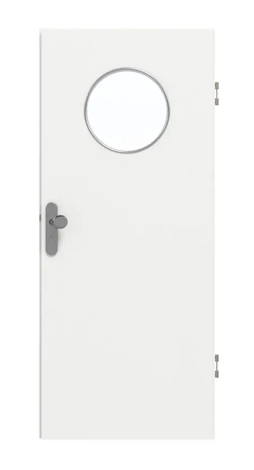 GARANT drzwi wejściowe do mieszkania D354-60 Designer White Resopal z przeszkleniem LA-13