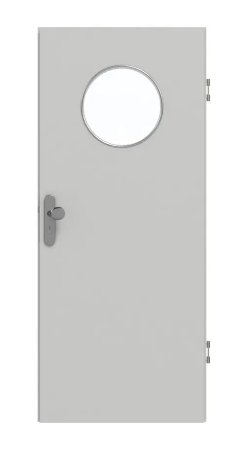 Garant drzwi wejściowe do mieszkania D92-60 Dove Grey Resopal z wycięciem na szybę LA-13