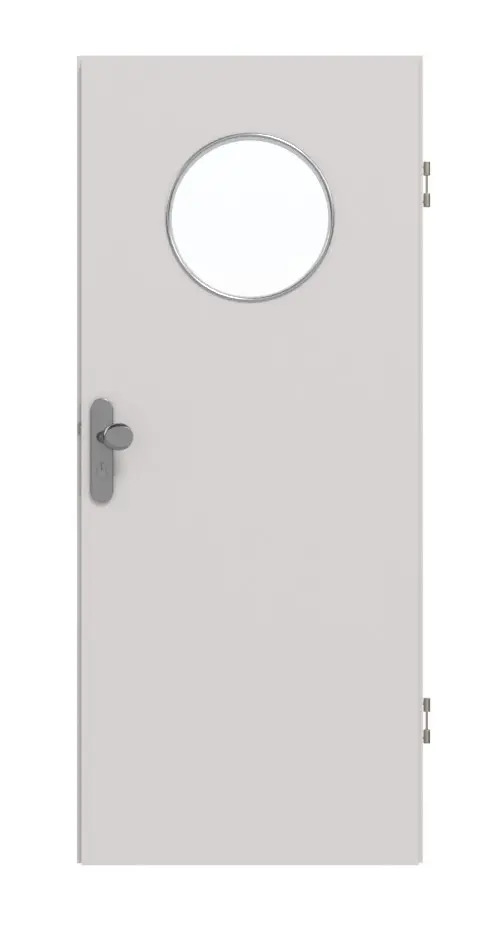 GARANT drzwi wejściowe do mieszkania U12188SD jasnoszary GHK08 z przeszkleniem LA-13