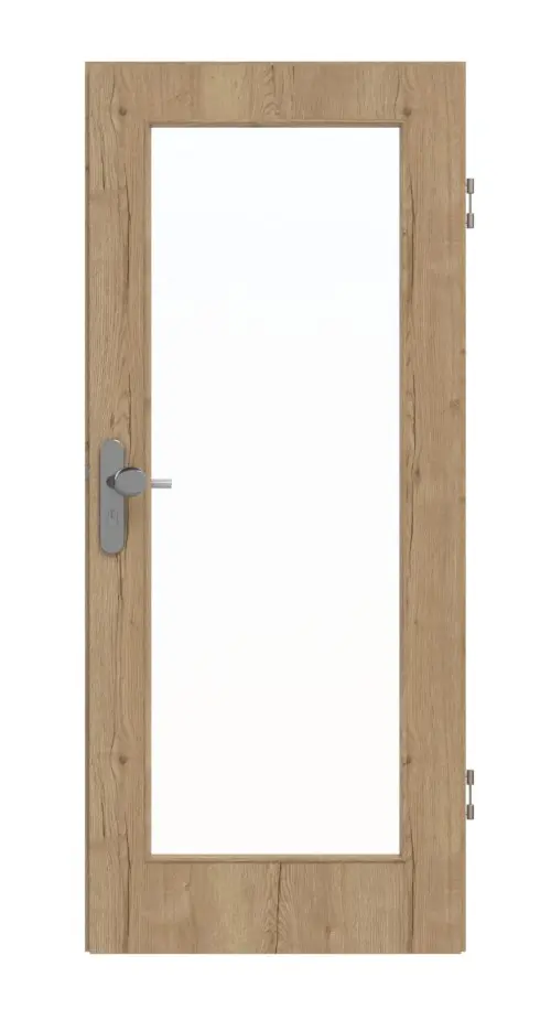 Drzwi wejściowe do mieszkania GARANT Authentic dąb szczelinowy CePaL z przeszkleniem LA-2