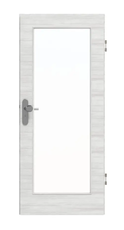 GARANT Drzwi wejściowe do mieszkania, Quer Authentic Grigio GCK08 z przeszkleniem LA-2