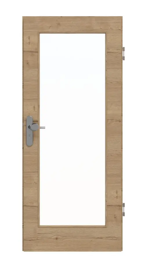 GARANT drzwi wejściowe do mieszkania wzdłuż Authentic dąb szczelinowy GCK08 z przeszkleniem LA-2