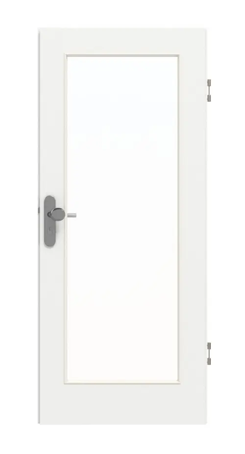 GARANT drzwi wejściowe do mieszkania D354-60 Designer White Resopal z przeszkleniem LA-2