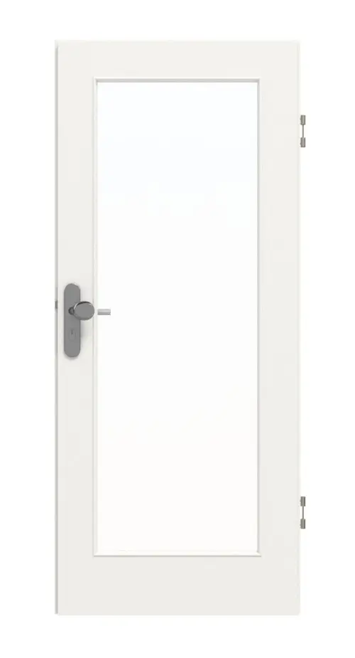 GARANT drzwi wejściowe do mieszkania biały lakier 9016 CePaL z przeszkleniem LA-2