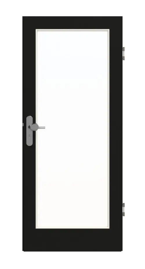 GARANT drzwi wejściowe do mieszkania 0901-60 Black Resopal z przeszkleniem LA-3