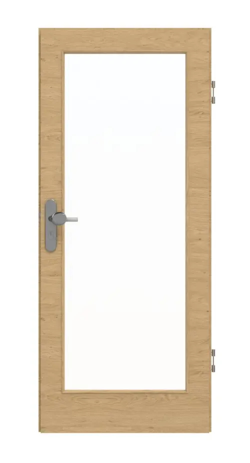 GARANT Drzwi wejściowe do mieszkania, authentic dąb sękaty, układ poprzeczny, GCK08, z przeszkleniem LA-3