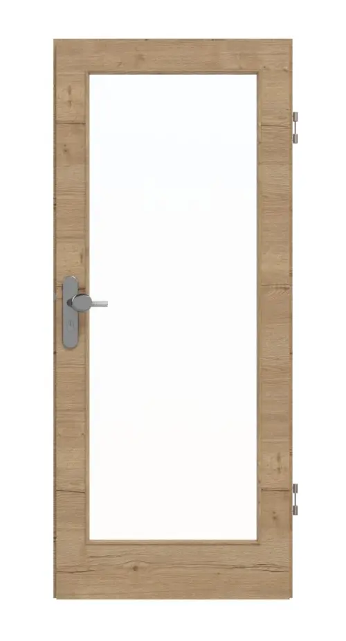 GARANT Drzwi wejściowe do mieszkania Quer Authentic Risseiche GCK08 z przeszkleniem LA-3