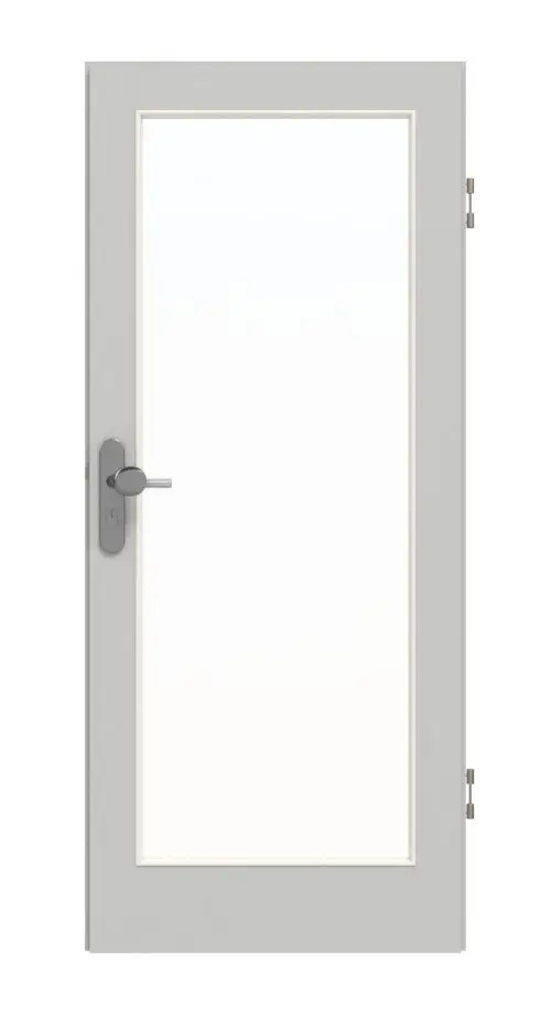 GARANT drzwi wejściowe do mieszkania D92-60 Dove Grey Resopal z przeszkleniem LA-3