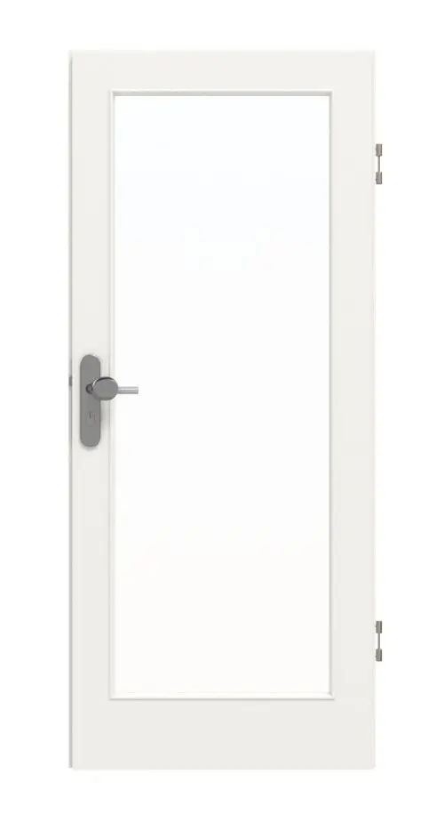 GARANT drzwi wejściowe do mieszkania biały lakier 9016 z przeszkleniem LA-3