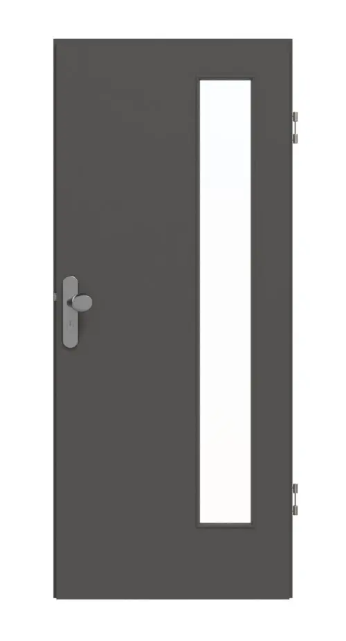 GARANT drzwi wejściowe do mieszkania 10622-60 Ebony CePaL z przeszkleniem LA-4 po stronie zawiasów