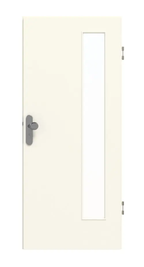 GARANT drzwi wejściowe do mieszkania 9417-60 Snow White CePaL z przeszkleniem LA-4 po stronie zawiasów