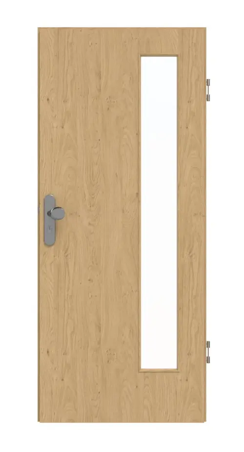 GARANT drzwi wejściowe do mieszkania Authentic Asteiche GCK08 z przeszkleniem LA-4 po stronie zawiasów