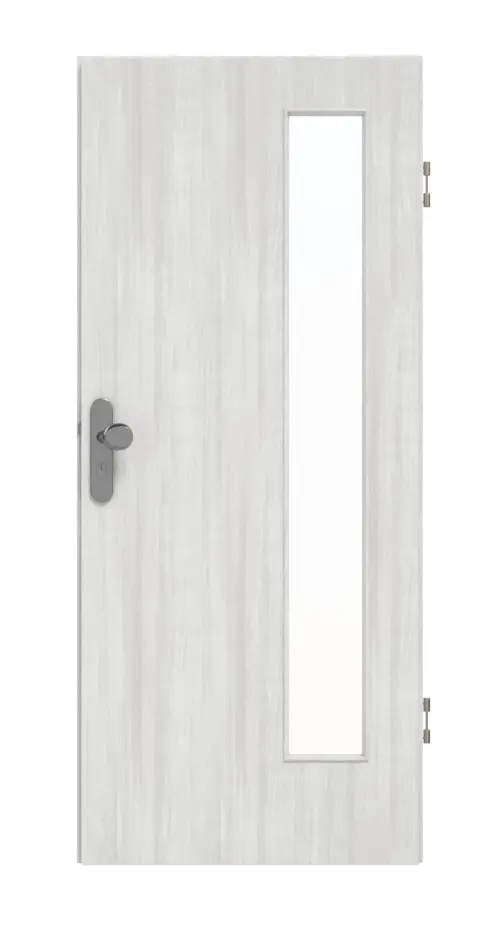 GARANT drzwi wejściowe do mieszkania Authentic Grigio GCK08 z przeszkleniem LA-4 po stronie zawiasów