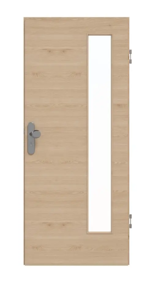 GARANT Drzwi wejściowe do mieszkania, authentic agat, układ poprzeczny, GCK08, z przeszkleniem LA-4 po stronie zawiasów