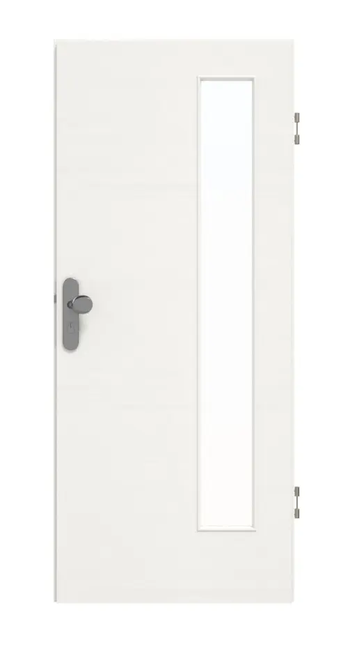 GARANT Drzwi wejściowe do mieszkania Quer Authentic Bianco CePaL z przeszkleniem LA-4 po stronie zawiasów