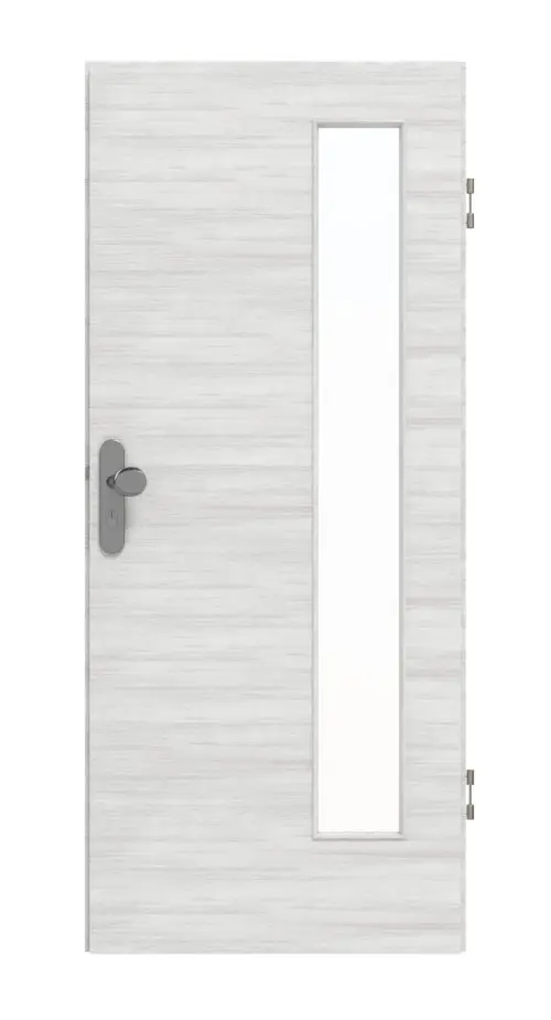 GARANT Drzwi wejściowe do mieszkania Quer Authentic Grigio GCK08 z przeszkleniem LA-4 po stronie zawiasów