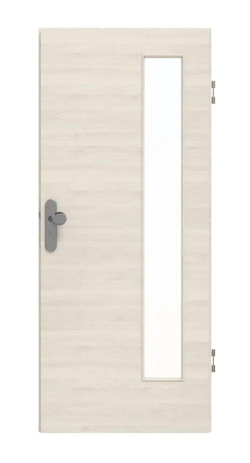 GARANT drzwi wejściowe do mieszkania wzdłuż Authentic Perła GCK08 z przeszkleniem LA-4 po stronie zawiasów