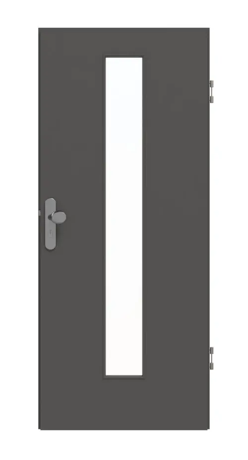 GARANT drzwi wejściowe do mieszkania 10622-60 Ebony CePaL z przeszkleniem LA-4 na środku