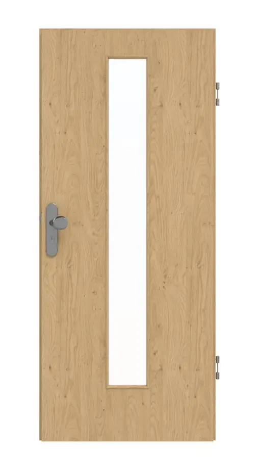GARANT drzwi wejściowe do mieszkania Authentic Asteiche CePaL z przeszkleniem LA-4 na środku