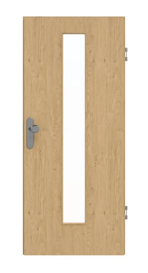 GARANT drzwi wejściowe do mieszkania Authentic dąb sękaty GCK08 z przeszkleniem LA-4 na środku