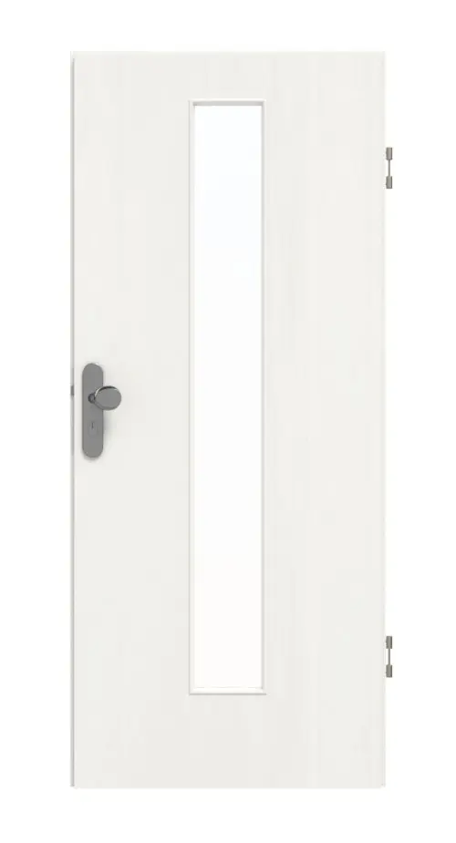 GARANT drzwi wejściowe do mieszkania Authentic Bianco CePaL z przeszkleniem LA-4 na środku