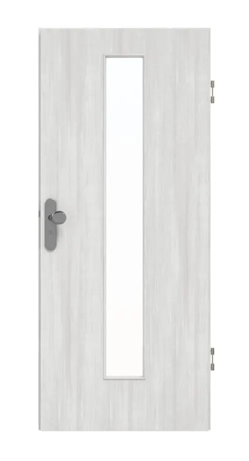 GARANT drzwi wejściowe do mieszkania Authentic Grigio GCK08 z przeszkleniem LA-4 na środku