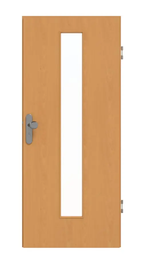 GARANT drzwi wejściowe do mieszkania buk ekskluzywny CePaL z przeszkleniem LA-4 na środku