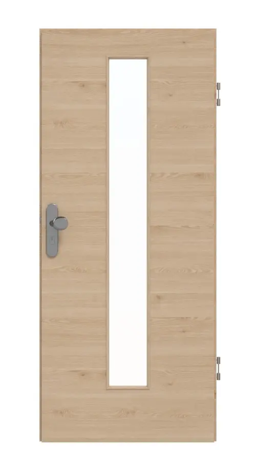 GARANT Drzwi wejściowe do mieszkania, authentic agat, układ poprzeczny, CePaL, z przeszkleniem LA-4 na środku