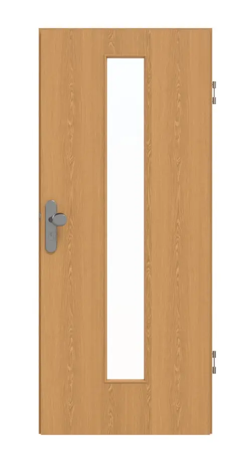 GARANT drzwi wejściowe do mieszkania dąb premium CePaL z przeszkleniem LA-4 na środku