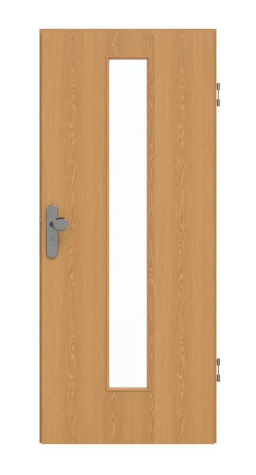 GARANT drzwi wejściowe do mieszkania dąb Premium GCK08 z przeszkleniem LA-4 na środku