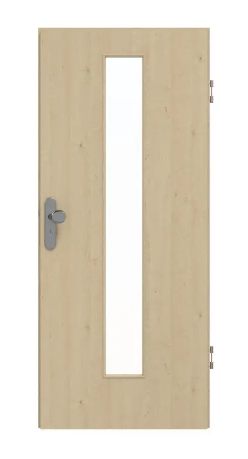 GARANT drzwi wejściowe do mieszkania Natura Ahorn CePaL z przeszkleniem LA-4 na środku