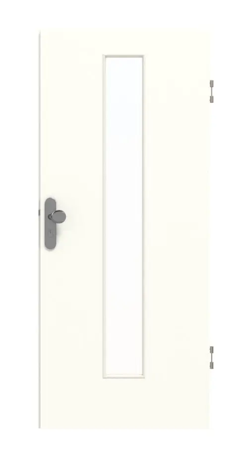 GARANT drzwi wejściowe do mieszkania U11026SD biel kryształowa GHK08 z przeszkleniem LA-4 na środku