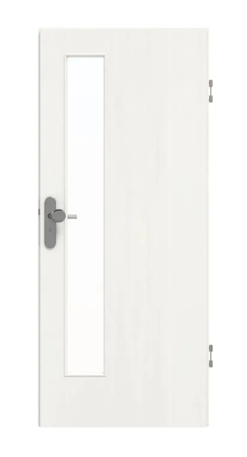 GARANT drzwi wejściowe do mieszkania Authentic Bianco CePaL z przeszkleniem LA-4 po stronie zamka