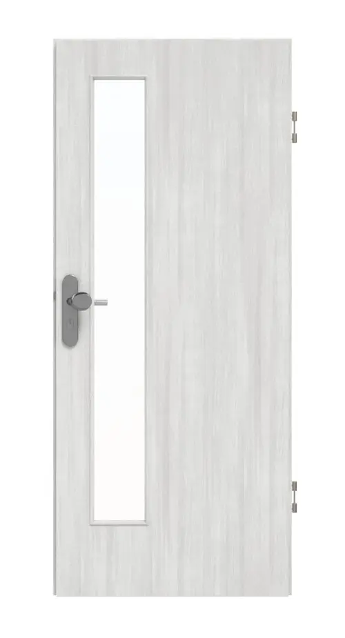 GARANT drzwi wejściowe do mieszkania Authentic Grigio GCK08 z przeszkleniem LA-4 od strony zamka