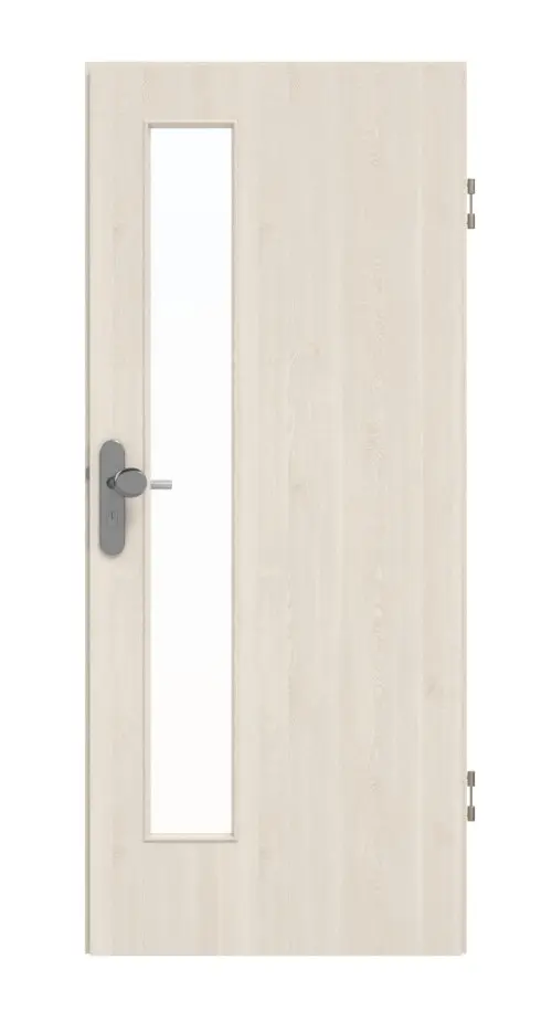 GARANT drzwi wejściowe do mieszkania Authentic perła GCK08 z przeszkleniem LA-4 od strony zamka