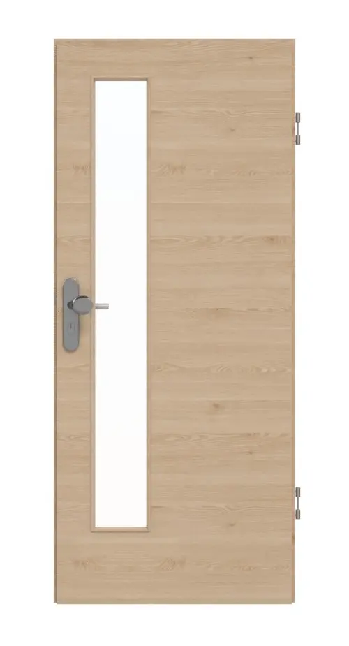 GARANT Drzwi wejściowe do mieszkania, authentic agat, układ poprzeczny, CePaL, z przeszkleniem LA-4 po stronie zamka