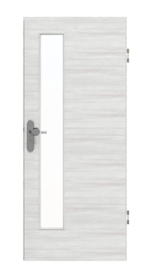 GARANT Drzwi wejściowe do mieszkania Quer Authentic Grigio GCK08 z przeszkleniem LA-4 po stronie zamka