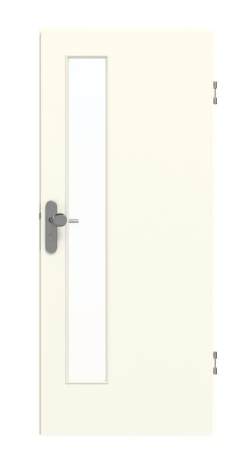 GARANT drzwi wejściowe do mieszkania W980ST15 biel platynowa GHK08 z przeszkleniem LA-4 od strony zamka