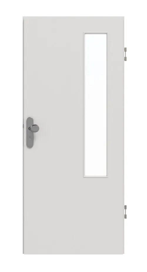 Garant drzwi wejściowe do mieszkania 0160-60 srebro Grey CePaL z przeszkleniem LA-5 po stronie zawiasów