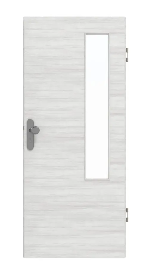 GARANT Drzwi wejściowe do mieszkania Quer Authentic Grigio GCK08 z przeszkleniem LA-5 po stronie zawiasów